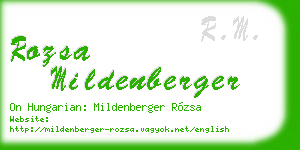 rozsa mildenberger business card